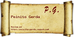 Peinits Gerda névjegykártya